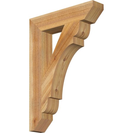 Ekena Millwork Olympic Slat Rough Sawn Bracket, Western Red Cedar, 4"W x 20"D x 28"H BKT04X20X28OLY06RWR
